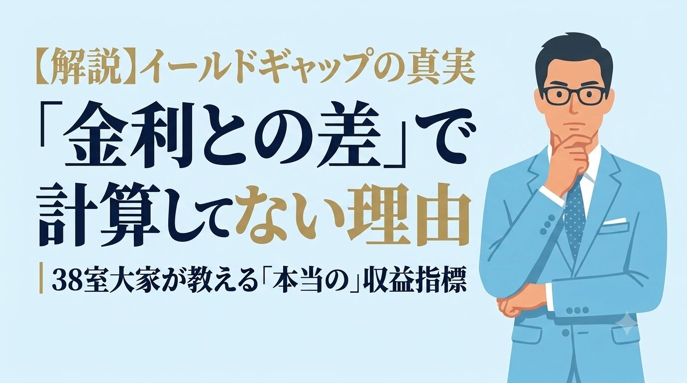 イールドギャップの真実・金利との差で計算してはいけない理由を38室大家が解説